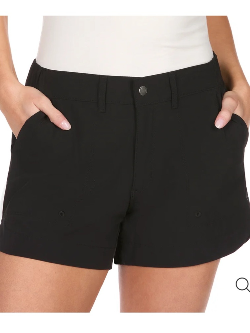 The American outdoorsman WOMEN'S CURVED HEM 4" HIGH RISE SHORTS size L